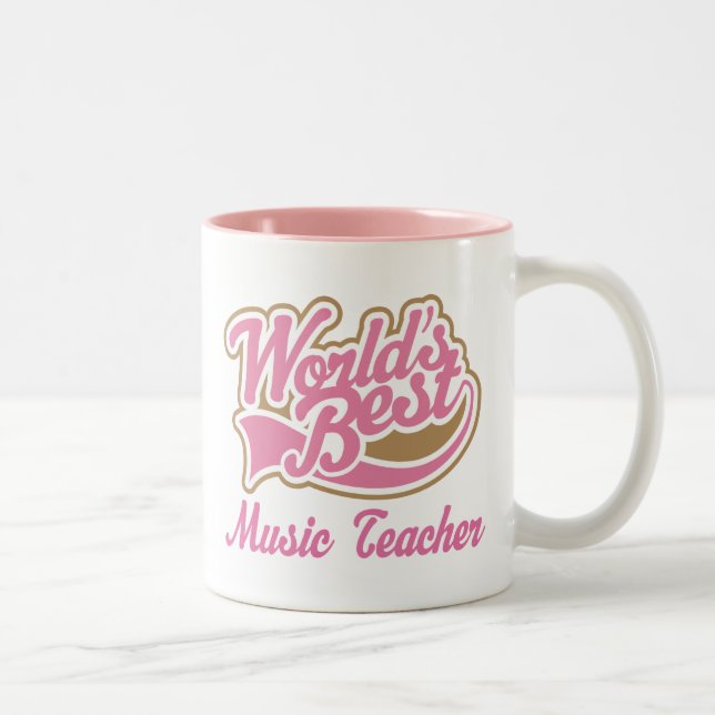 Musik-Lehrer-Geschenk Zweifarbige Tasse (Rechts)