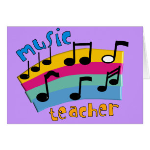 Musik-Lehrer-Regenbogen merkt Geschenke