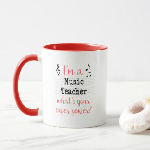 Musik-Lehrer-SuperPower-Tasse Tasse