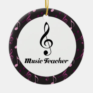Musik-Lehrer-Weihnachtsandenken-Verzierung Keramikornament