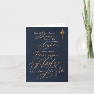 Musik, Licht und Hoffnung Weihnachtskarte Karte