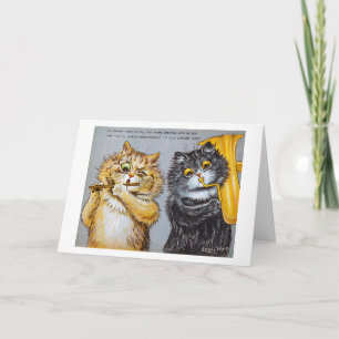 Musik liebende Katzen, Louis Wain Karte