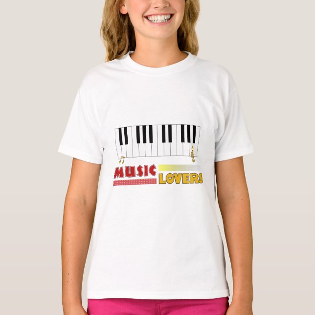 Musik Liebhaber der Pianobar Kunst, Dichtung und M T-Shirt (Vorderseite)