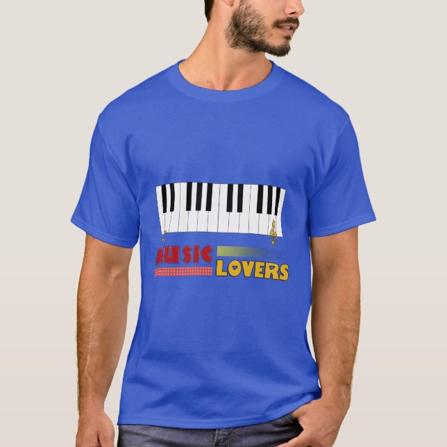 Musik Liebhaber des Pianos Kunst T-Shirt (Vorderseite)