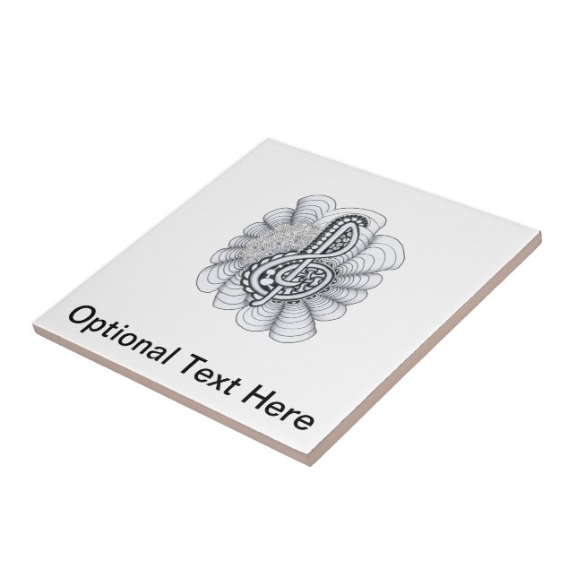 Musik liebt Treble Clef Design Fliese (Seite)
