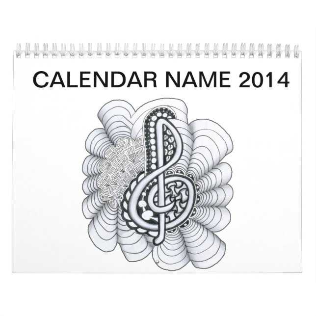 Musik liebt Treble Clef Design Kalender (Titelbild)