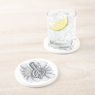 Musik liebt Treble Clef Design Untersetzer