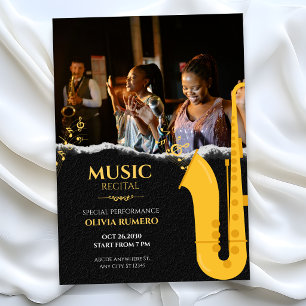 Musik-Live-Konzert Foto Trompete Jazz Einladung