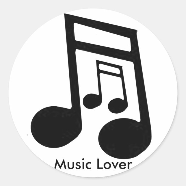 MUSIK LOVER Collection Runder Aufkleber (Vorderseite)