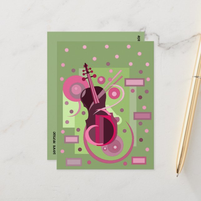 MUSIK LOVER GIFT POSTKARTE (Vorderseite/Rückseite Beispiel)
