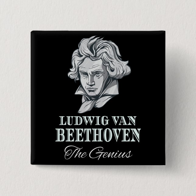Musik - Ludwig van Beethoven Das Genie Button (Vorderseite)