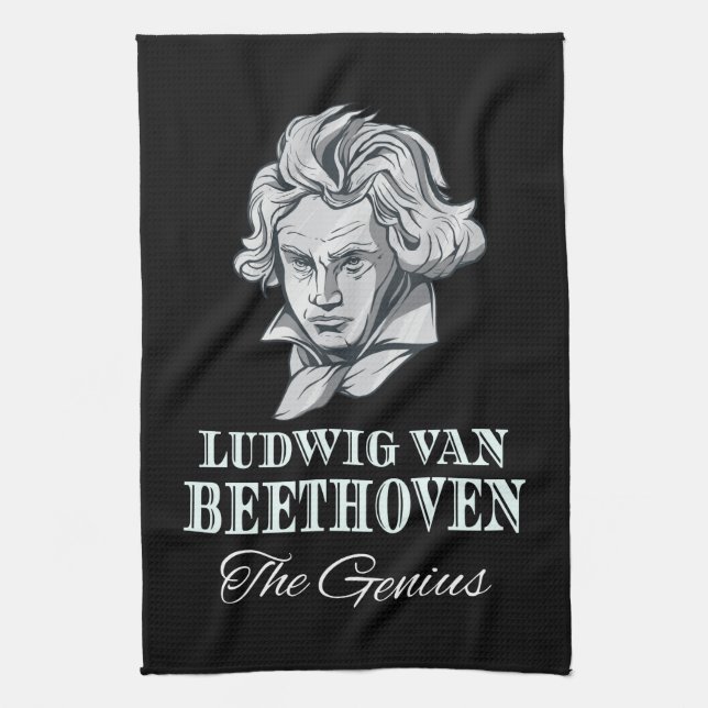 Musik - Ludwig van Beethoven Das Genie Geschirrtuch (Vertikal)