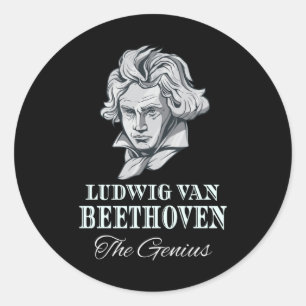 Musik - Ludwig van Beethoven Das Genie Runder Aufkleber