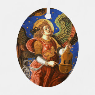 MUSIK MACHEN ANGEL MIT EINEM VIELEN Weihnachten Ornament Aus Metall