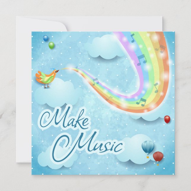 Musik machen einladung (Vorderseite)