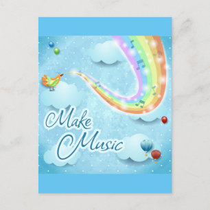Musik machen postkarte