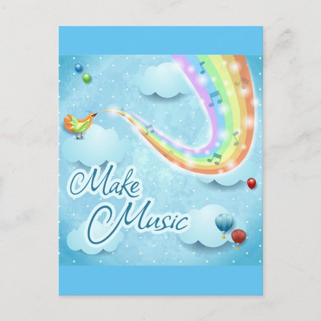 Musik machen postkarte (Vorderseite)