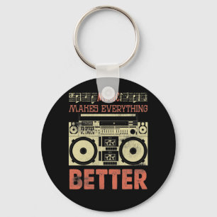 Musik Macht Alles Besser Old School Boom Box Schlüsselanhänger