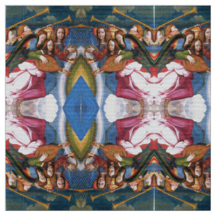 MUSIK MACHT CHRISTMAS ANGELS Pink Blue Stoff