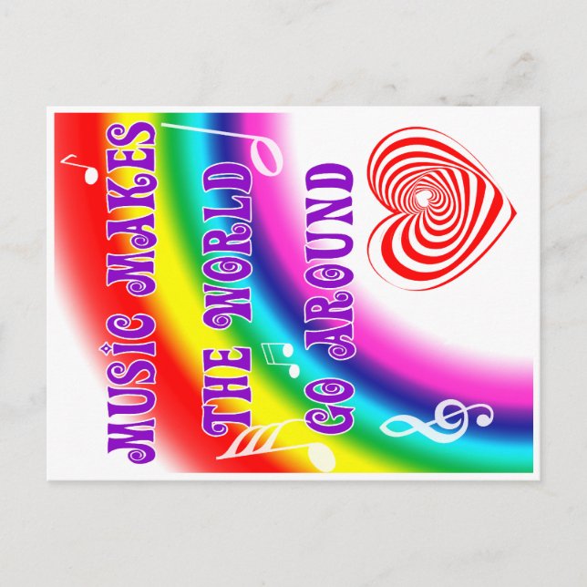 Musik macht die Welt zum Alltag Postkarte (Vorderseite)