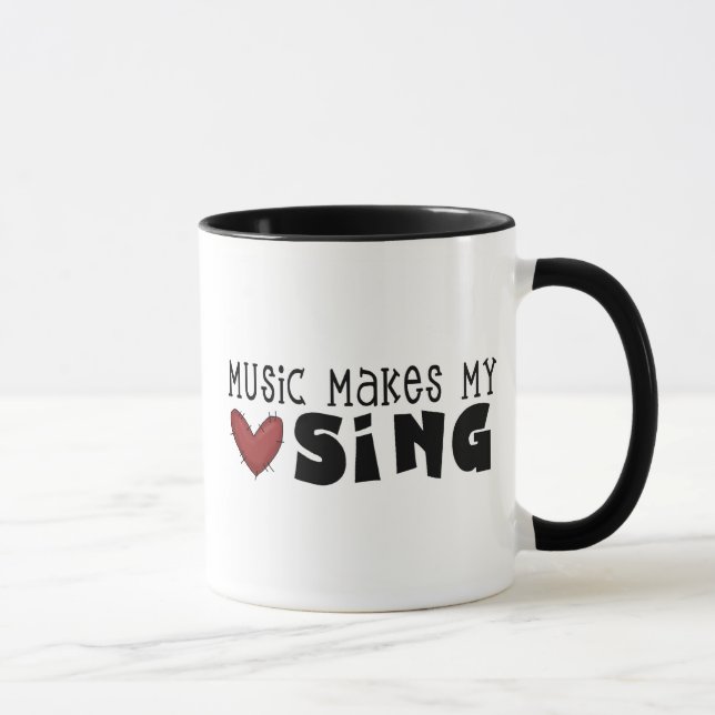 Musik macht mein Herz zu Hemden und Geschenken Tasse (Rechts)