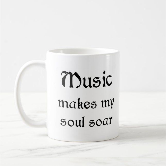 Musik macht mein Soul in die Höhe Kaffeetasse (Links)