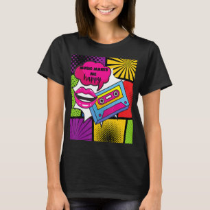 Musik macht mich glücklich grafisch T-Shirt