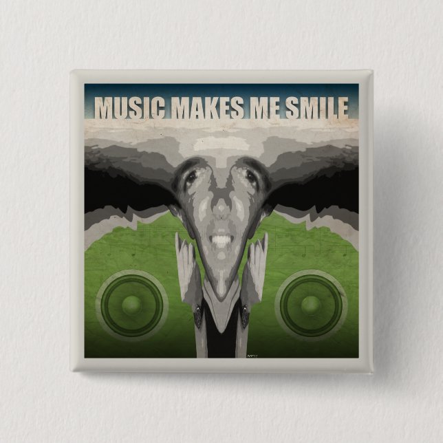 Musik macht mich lächeln button (Vorderseite)