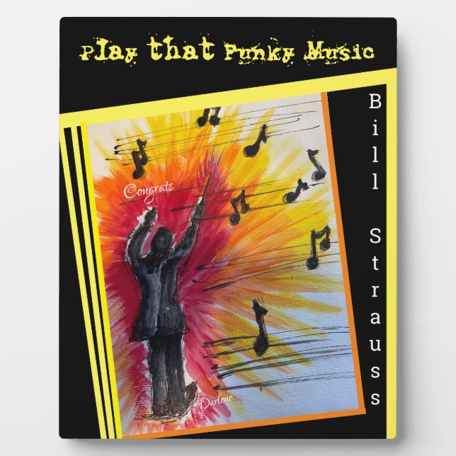 Musik Maestro Tabletop Plaque mit Easel Fotoplatte (Vorderseite)