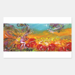 MUSIK MAKING BLUME FAIRE Blumenfantasie Rechteckiger Aufkleber