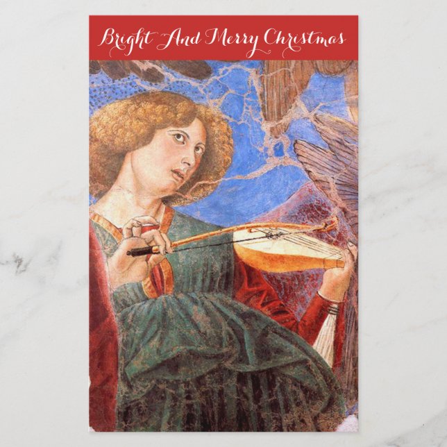 MUSIK MAKING CHRISTMAS ANGEL AND STRUMENT BRIEFPAPIER (Vorderseite)