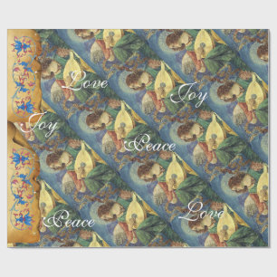 MUSIK MAKING CHRISTMAS ANGELS,JOY PEACE LIEBE GESCHENKPAPIER