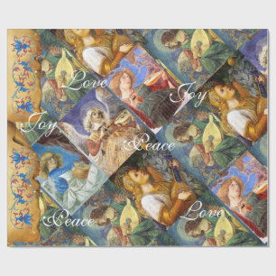 MUSIK MAKING CHRISTMAS ANGELS,JOY PEACE LIEBE GESCHENKPAPIER