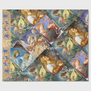 MUSIK MAKING CHRISTMAS ANGELS,JOY PEACE LIEBE GESCHENKPAPIER