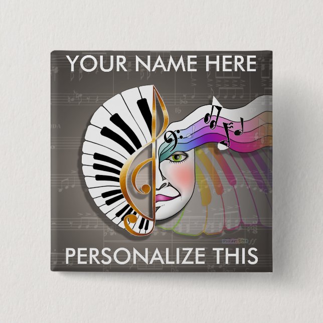 Musik-Maske BUTTONE Button (Vorderseite)