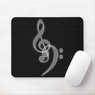 Musik - Maus-Pad für Treble und Bass Clef Mousepad