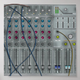 Musik-Mischpult Poster