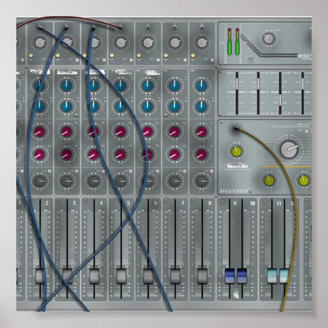 Musik-Mischpult Poster (Vorne)
