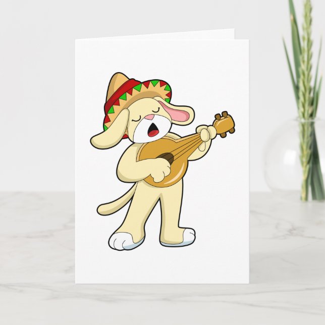 Musik mit Gitarre spielen Karte (Vorderseite)