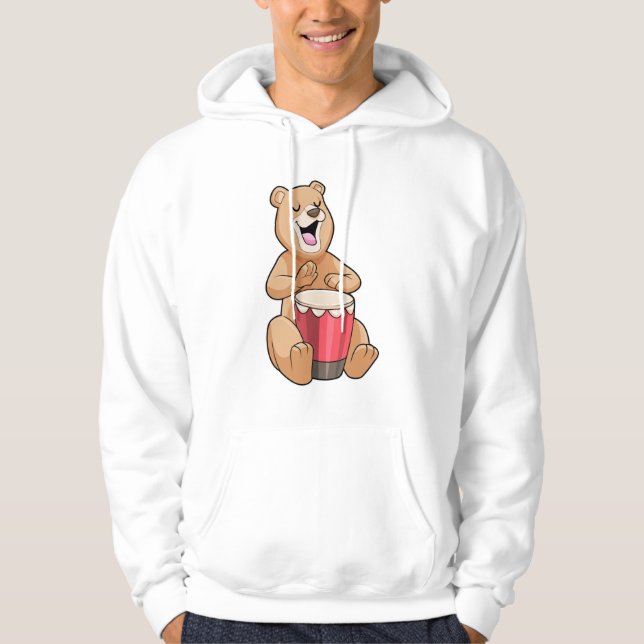 Musik mit Trommelmusik Hoodie (Vorderseite)
