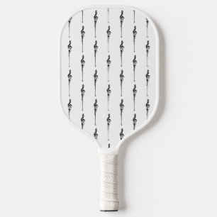Musik Motif Melting Treble Clef Schwarz-Weiß-Musik Pickleball Schläger