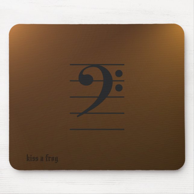 Musik Mousepad - Bassschlüssel (Vorne)