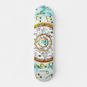 Musik, Musical Notes, Marmor Skateboard