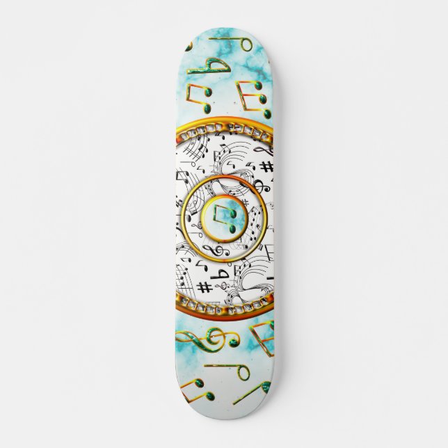 Musik, Musical Notes, Marmor Skateboard (Vorne)