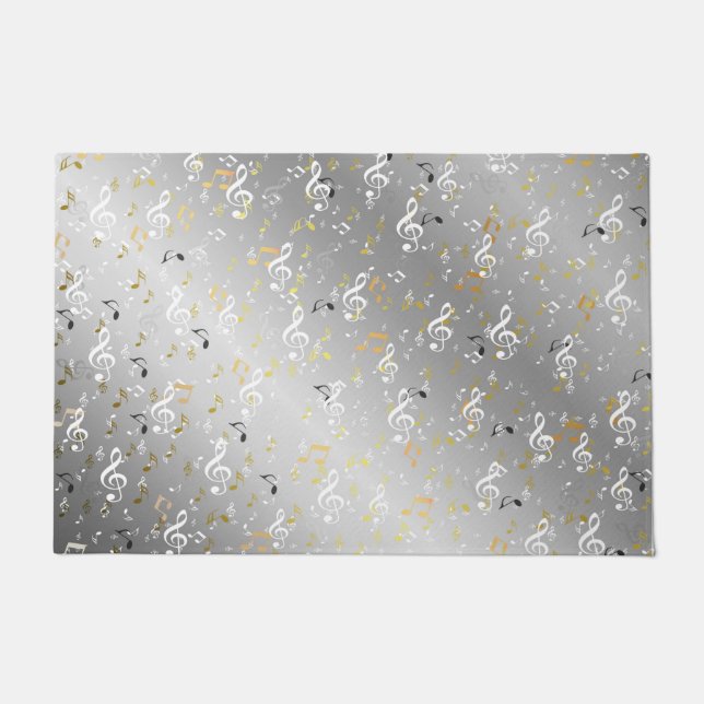 Musik, Musik, Noten, Weiß, Melodie, Klang, Ton, Fußmatte (Vorderseite)