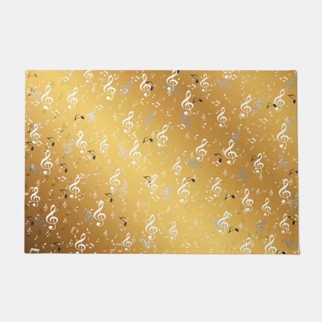 Musik, Musik, Noten, Weiß, Melodie, Klang, Ton, Fußmatte (Vorderseite)