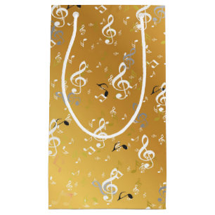 Musik, Musik, Noten, Weiß, Melodie, Klang, Ton, Kleine Geschenktüte