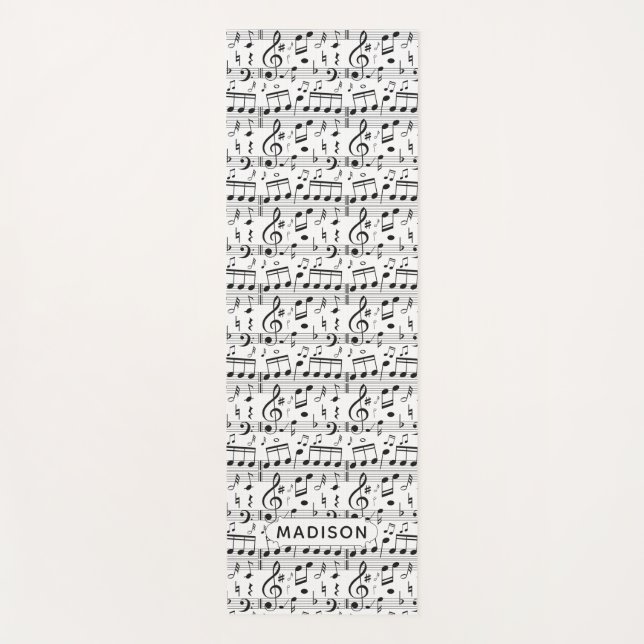 Musik-Muster-Name-Yogamatte Yogamatte (Vorderseite)