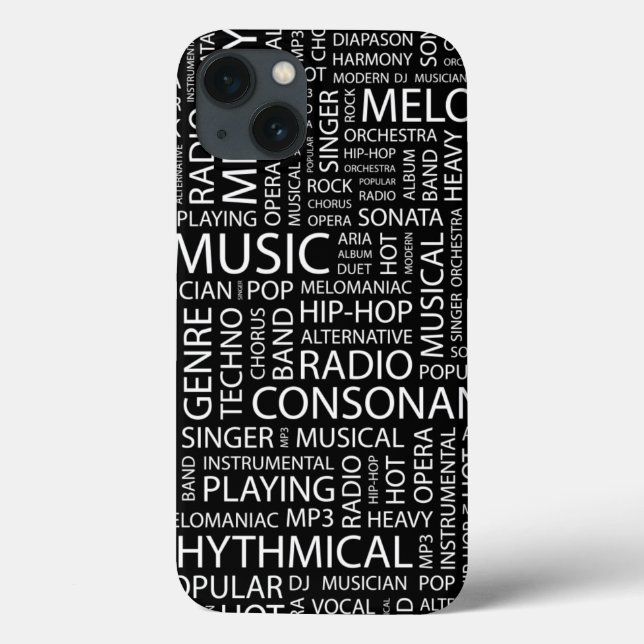 MUSIK-Muster-Wortwolke Case-Mate iPhone Hülle (Rückseite)