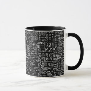 MUSIK-Muster-Wortwolke Tasse